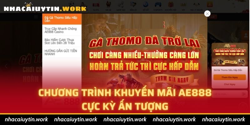 Chương trình khuyến mãi AE888 cực kỳ ấn tượng